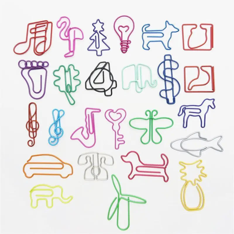 100PCS Paper Clip, Cute Animal Shape Paperclips, Metal Paperclips, Non Slip Delicate Paperclips, Office Bookmark Clips For Card Scrapbooking(Blue