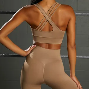 Customize logo Gym 2 Pieces Set Breathable Active Wears Quick Dry Yoga Set for Women