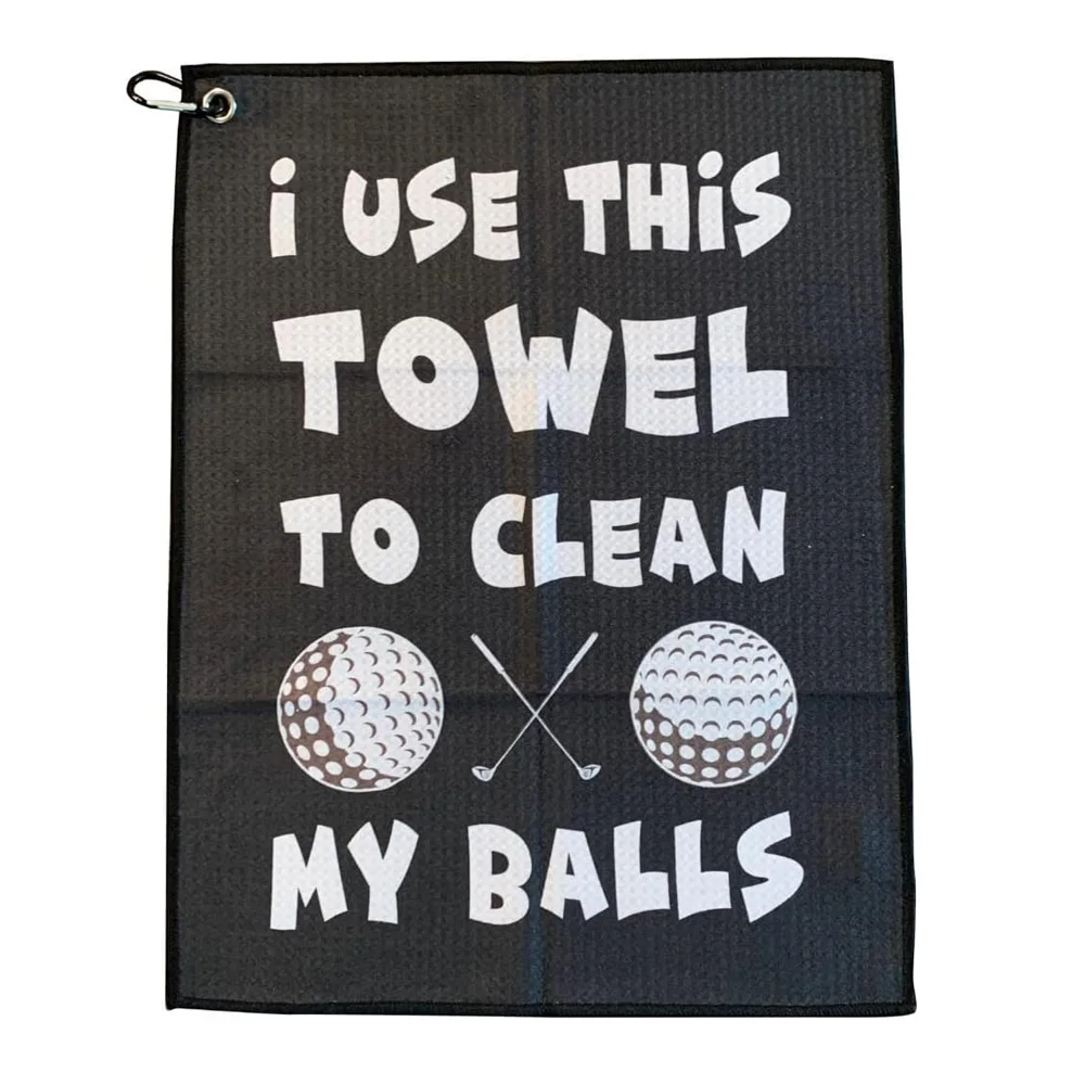 Custom Logo Printed Microfiber Waffle Pattern Golf Towel Sports Inspired Tour Club Cleaning Towel with Buckle Hook details