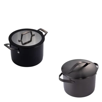 Customizable Stainless Steel Pot Black PVD Crock Pot Stew Pot Cookware Set