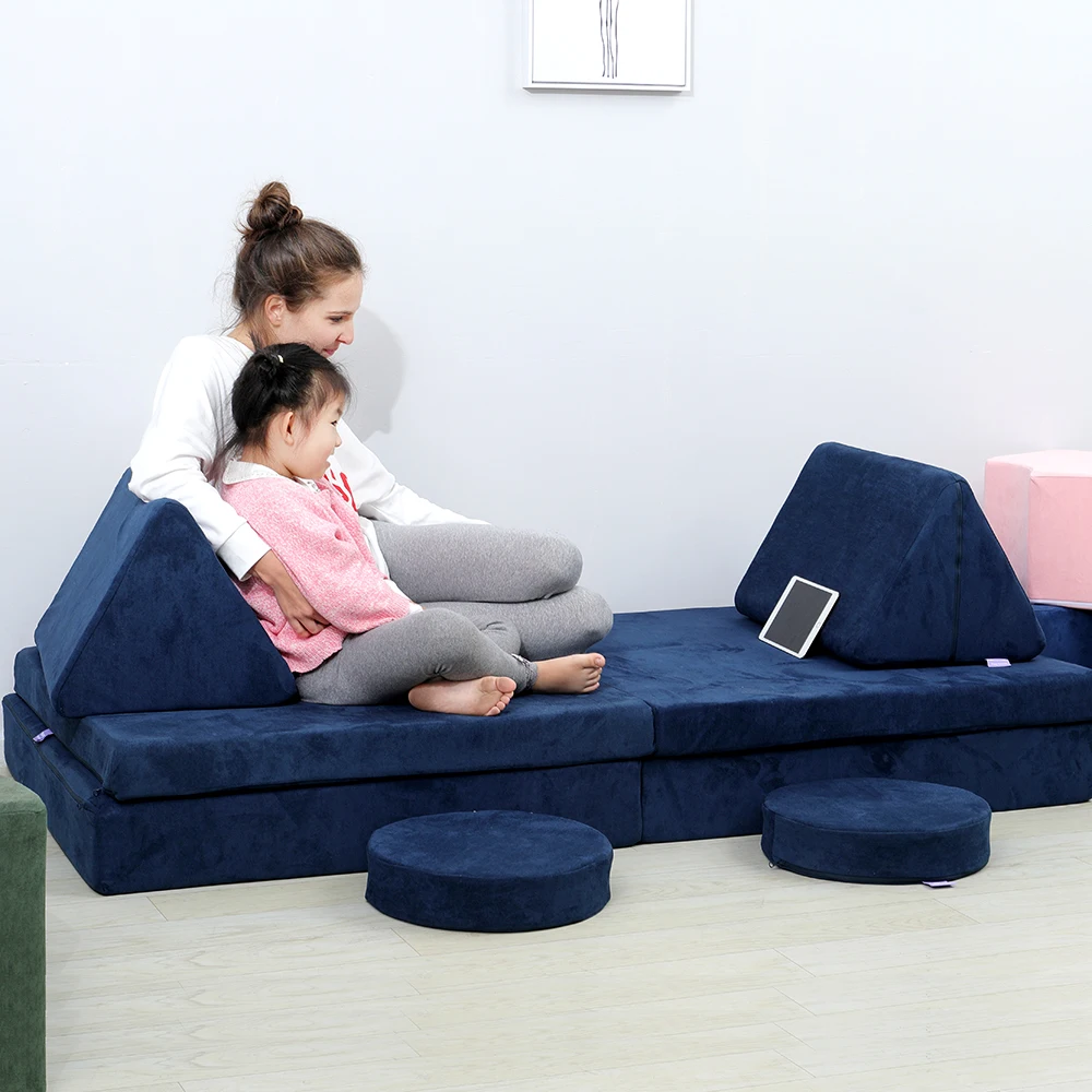 Amazon Hot Selling Foldable Foam Play Cushion Mats Couch For Kids