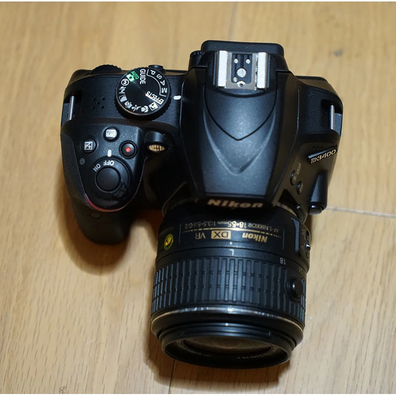 Original second-hand used brand D3400 with 18-55VR HD camcorder digital SLR camera with charger and battery and shoulder strap