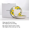 White Lemon 9-inch plate -4-piece set