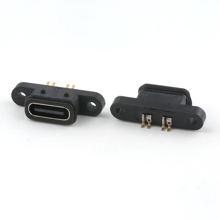 4Pin USB C Connector SMT Type IP68 Waterproof USB C Type Female Connector