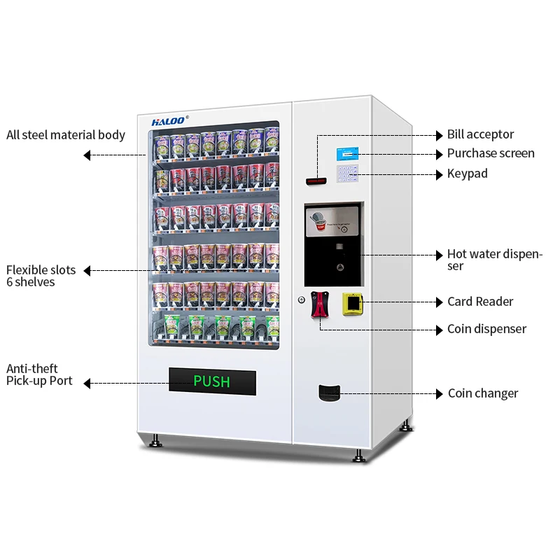 Automated Ramen Noodle Vending Machine With Hot Water Dispenser Buy Ramen Vending Machine