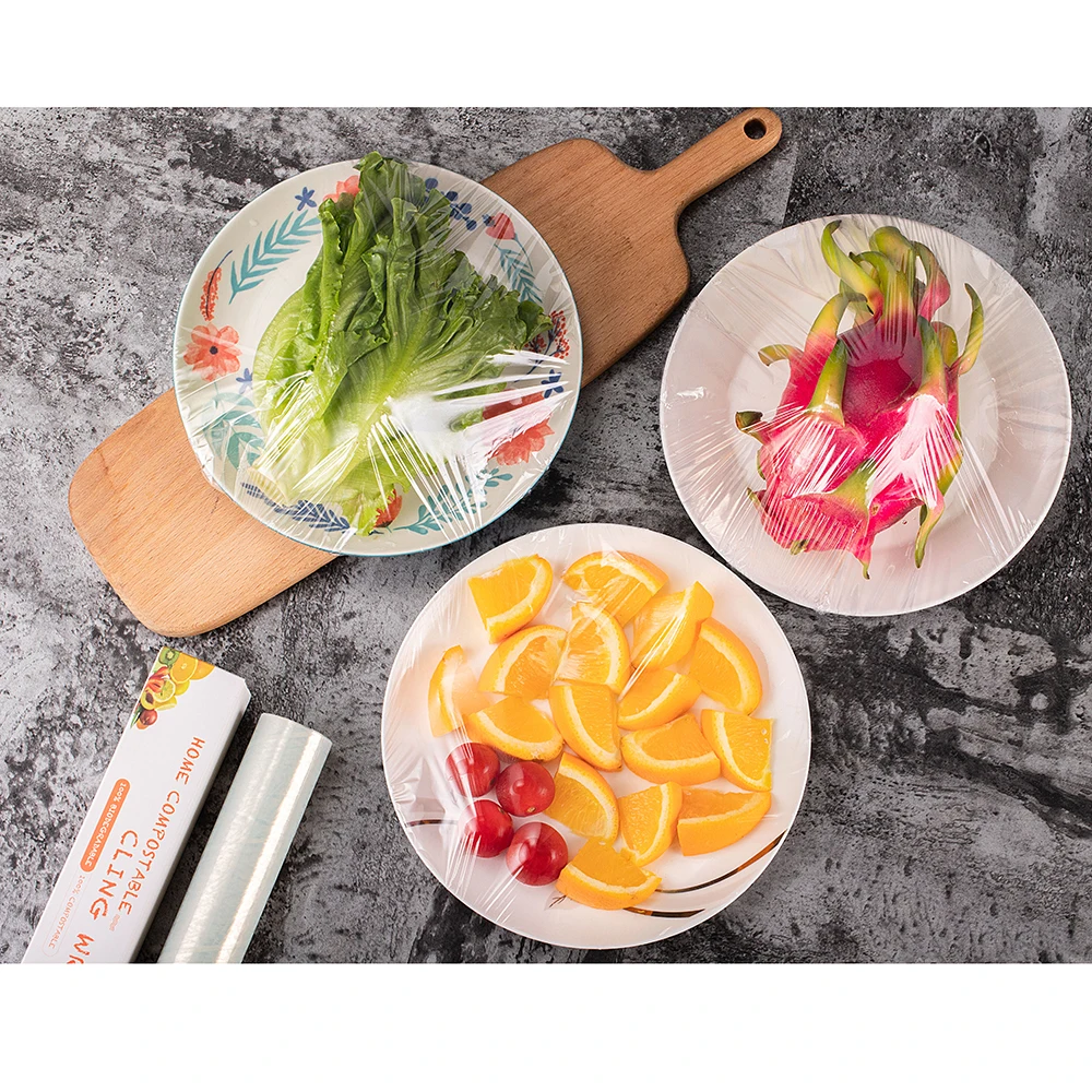 Compostable Biodegradable Stretch Cling Wrap Film Food Wrap Stretch ...