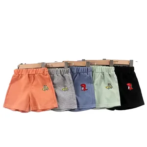 OEM Custom Summer 100% Cotton Breathable Sports Shorts for Boys Embroidery Logo Jogger Shorts