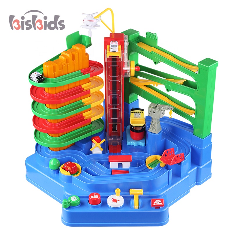 
B/O Забавный слот сборный Поезд Автомобиль Приключения трек игрушка с музыкой 