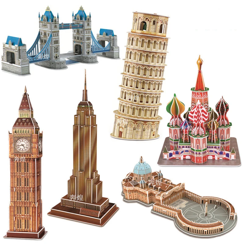 Other Toy World Illustrious Building Custom Box Most Word Famous Architectural 3d Paper Puzzle