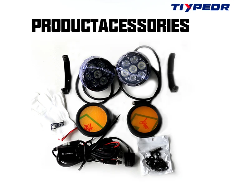 product tiypeor 70w cnc aluminum motorcycle spotlight auxiliary fog driving brighter ip68waterproof led universal lights for off road-7