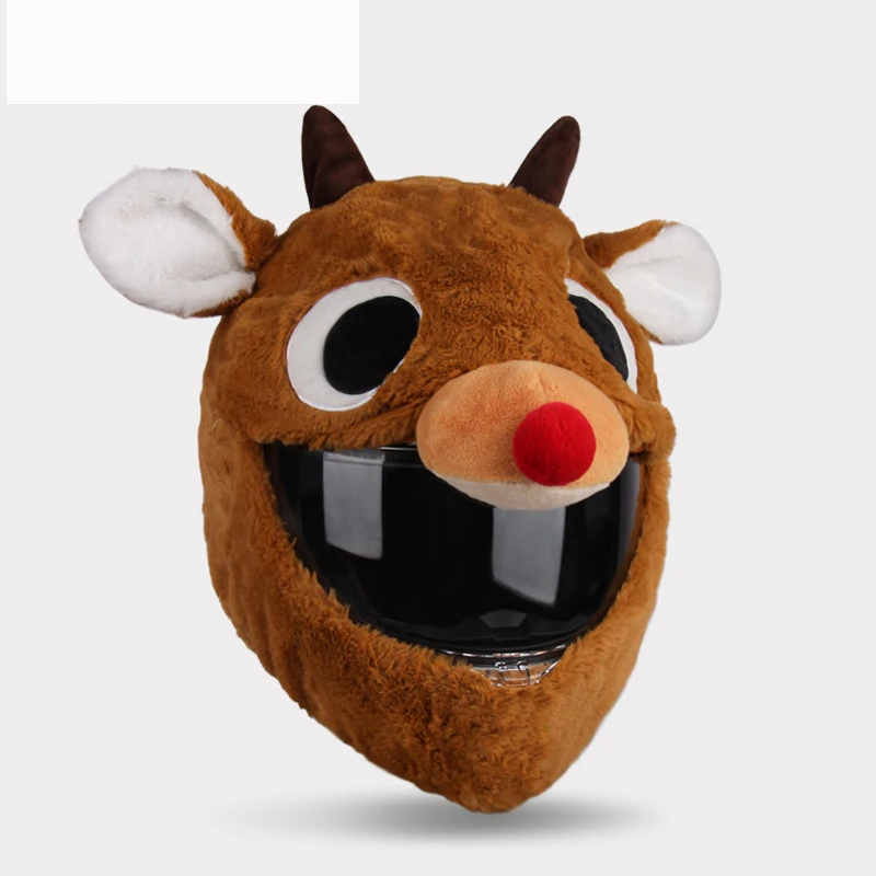 2024 High Quality Customization Stitch Devil Rabbit Bunny Motorbike  Motorcycle Helmets Plush Cartoon Cover