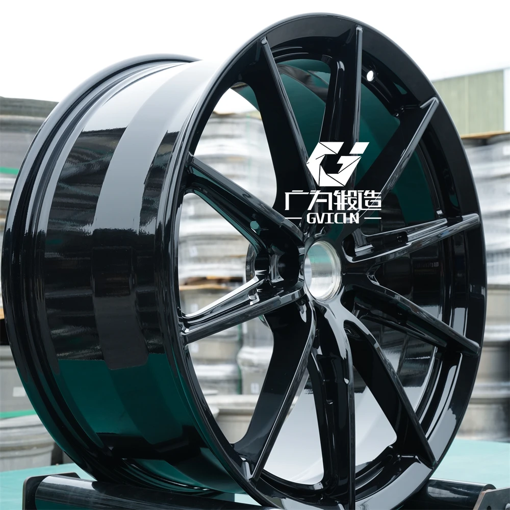 GVICHN Aluminum alloy rim black customized forged wheels 5x112 5x120 5x114.3 5x130 18 19 20 21 22 23 24in