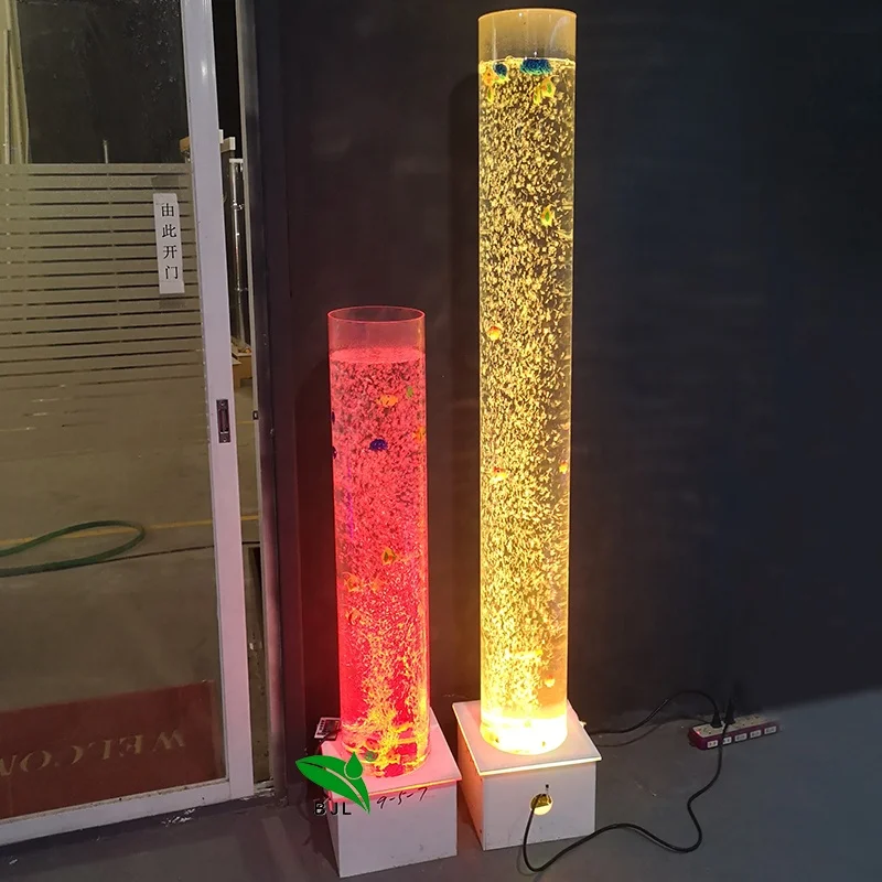 Party Decorations Large Round Column Colour Changing Led Water Bubble Lamp