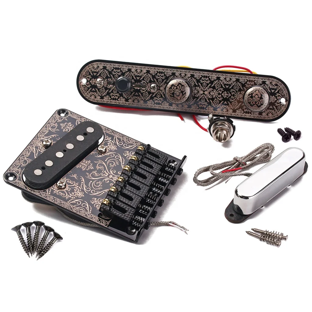 Custom Shop Telecaster Pickup and Bridge and Control Line  Set Te Le Tone Hand Wound  GMA09 Guitar Accessories