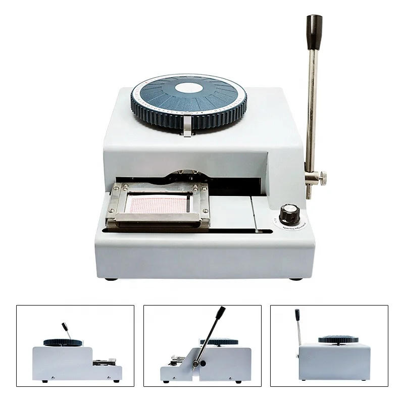 High Quality Table Top PVC Card Making Embosser Punch Machine