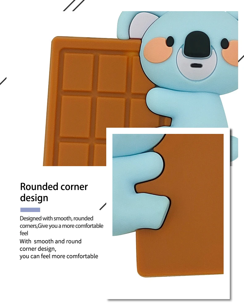 product 4 piece cute koala keychain set soft pvc animal pendant for bags  car keys birthday gifts for women-8