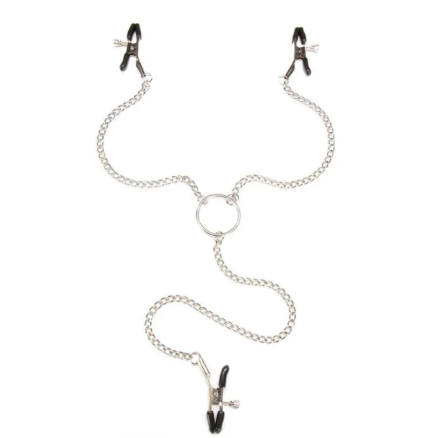 nipple clamps with clitoris clips for sex pleasure bondage
