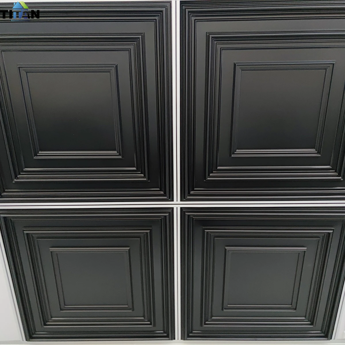 Plastic Pvc Decorative Ceiling Tile Drop in 3D Pvc 24 X 24 Ceiling Panels Green Plastic Pvc Panel for Walls and Ceilings