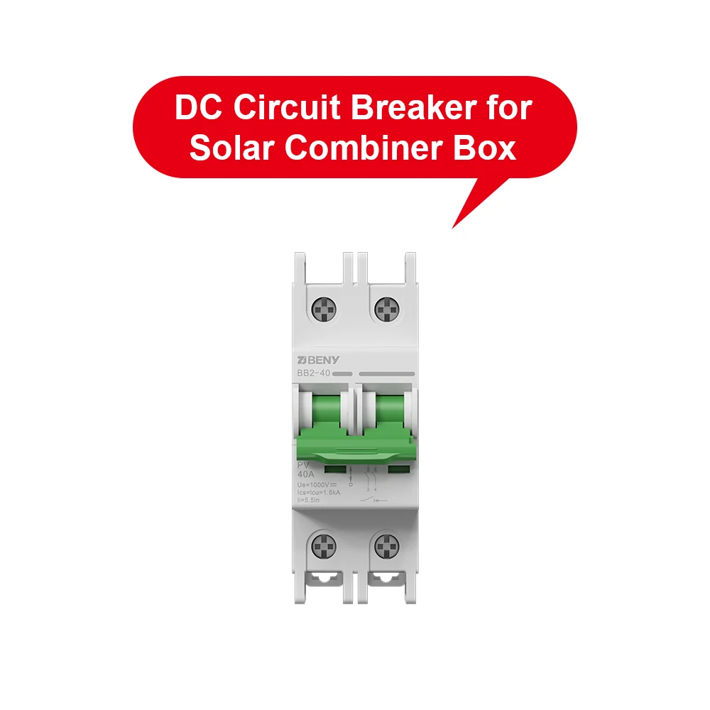 DC Solar Mini Circuit Breaker 1p 2A MCB Interruttore Automatico