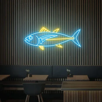 Fish Neon sign USB Led Light Acrylic Transparent Customizable Birthday Party Neon sign Wall Decoration