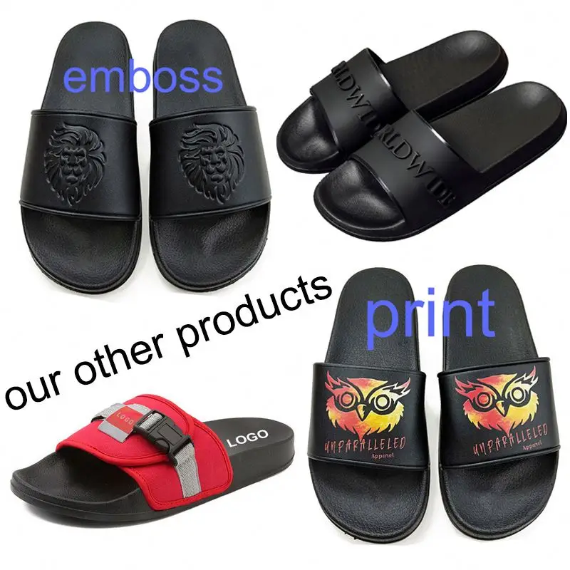 Slippers Customized Woven Slides Slide Out Campers Italian Male Man Slipper Sandal Shoes Footwear