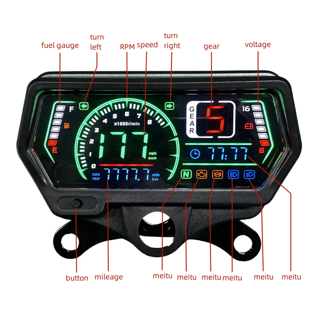 OEM/ODM Available Digital Motorcycle Speedometer Accessories Bike Meter Instrument for honda Tmx Cg 125 Skygo 125