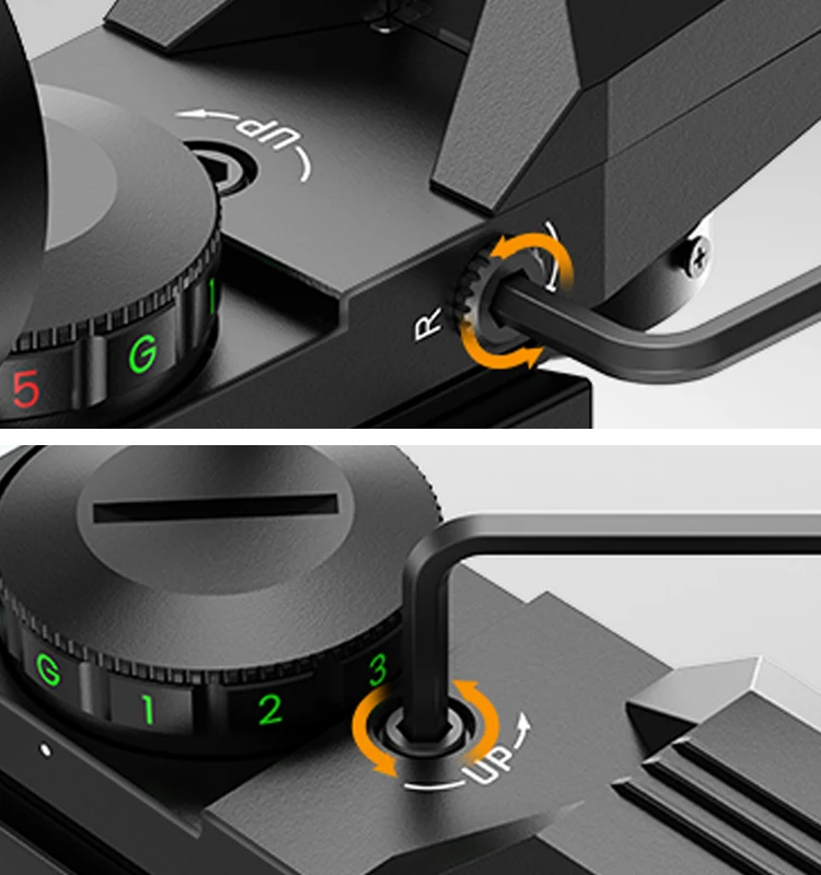 Reflex Sight Adjustable Reticle (4 Styles), Red And Green In One Sight