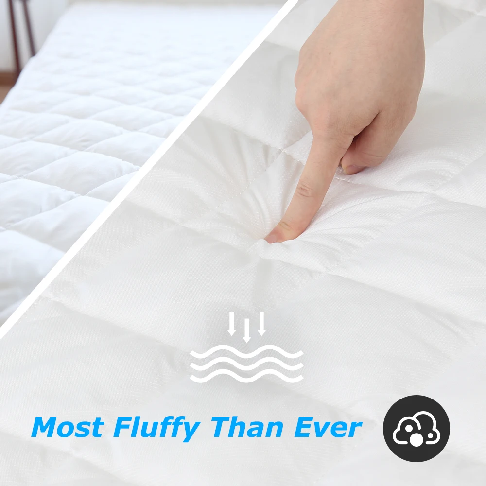 Factory Custom Bed Bug Proof Breathable Microfiber Quilted Waterproof Mattress Protector Cover