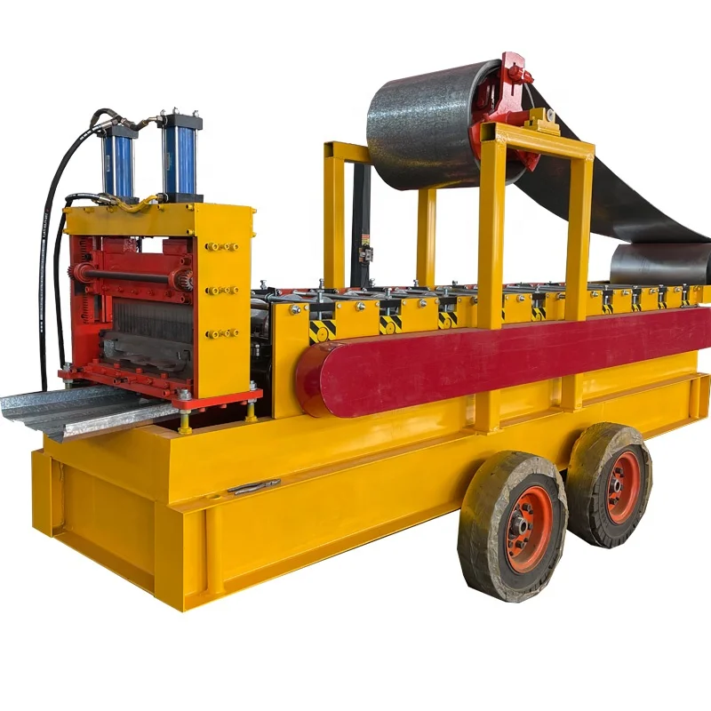 Mobile Clip Lock Standing Seam Roof Panel Making Machine Kr18 Self Lock Metal Standing Seam Roll Forming Machine