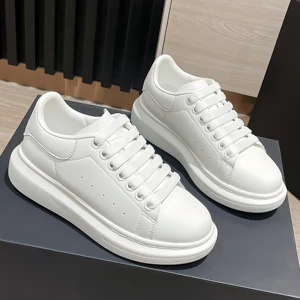 Luxury Fashion Genuine Leather Classic High Quality Comfortable White Men's Height Increasing Designer Casual Shoes