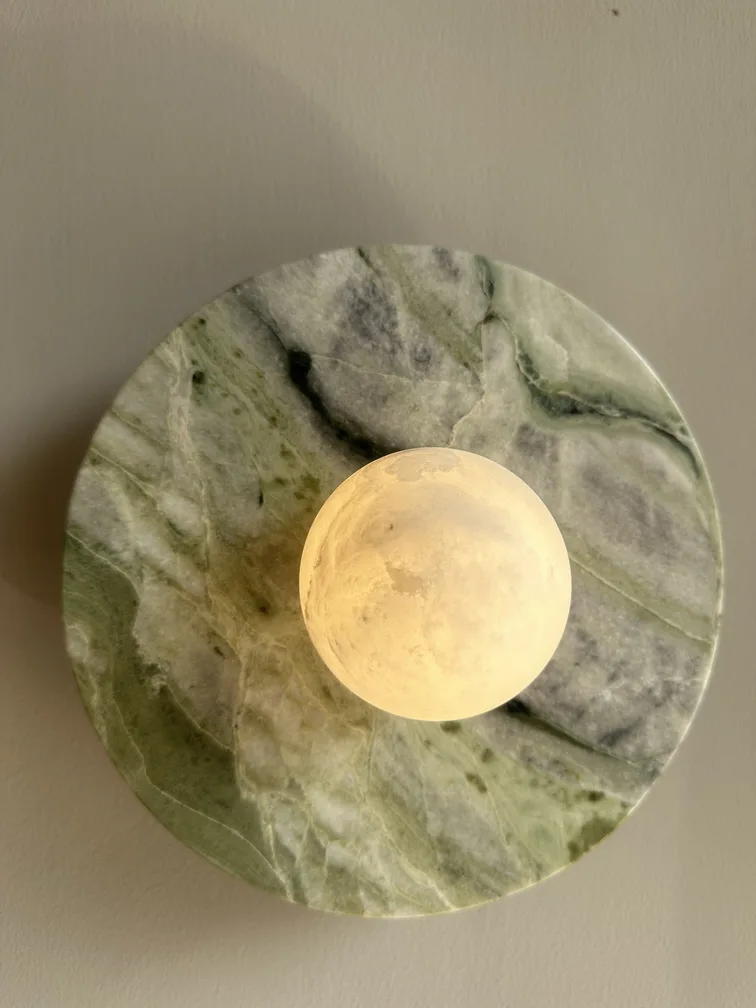 Alibaba.com: LANDIVIEW Nordic Green Marble Stone Lamps, Alabaster White ...