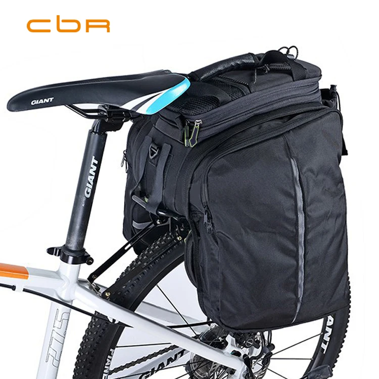 CBR Custom Logo Cycling Rear Saddle Pack Multi-function Bags 3 in 1 Bicycle Rear Carrier Bag Rear Pack Trunk Bike Pannier Bag