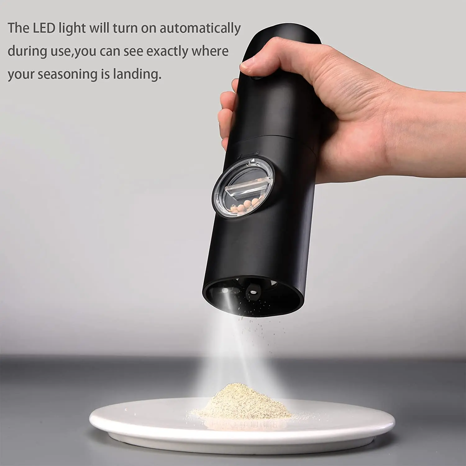 Automatic Spice Grinder Shakers Refillable Usb Rechargeable Electric