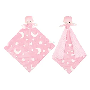 Soothe Appease PP Cotton Filled Soft Towel Baby Sleep Toys Plush Toy Security Blanket with Teether Toy