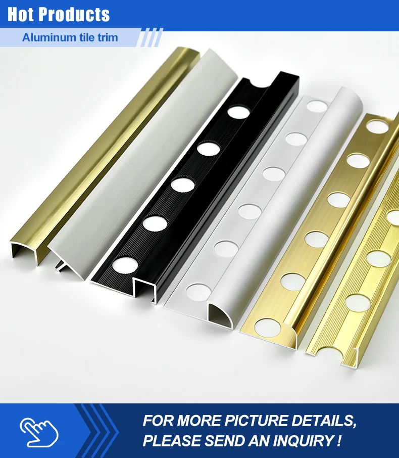 Aluminum Tile Edge Protection Trim Ceramic Tile Trim for Home Wall ...