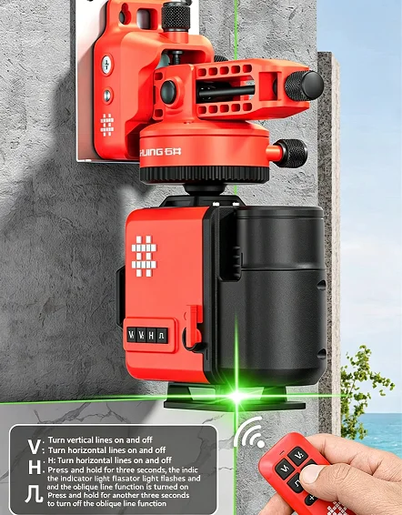 Shijing 12-Line Infrared Laser Level - Precision & Durability