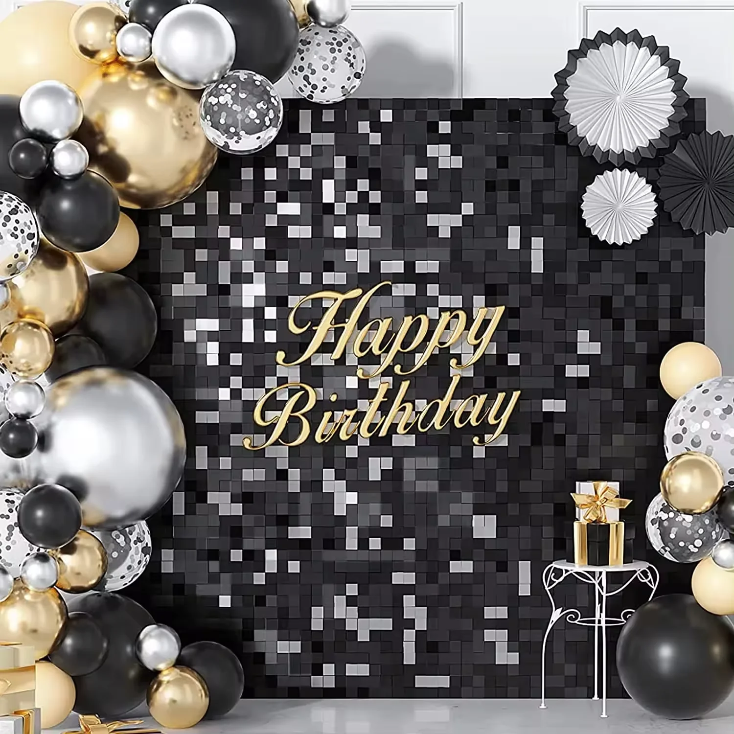 Square Sequin Shimmer Wall Backdrop Panels For Party Decoration Wedding ...