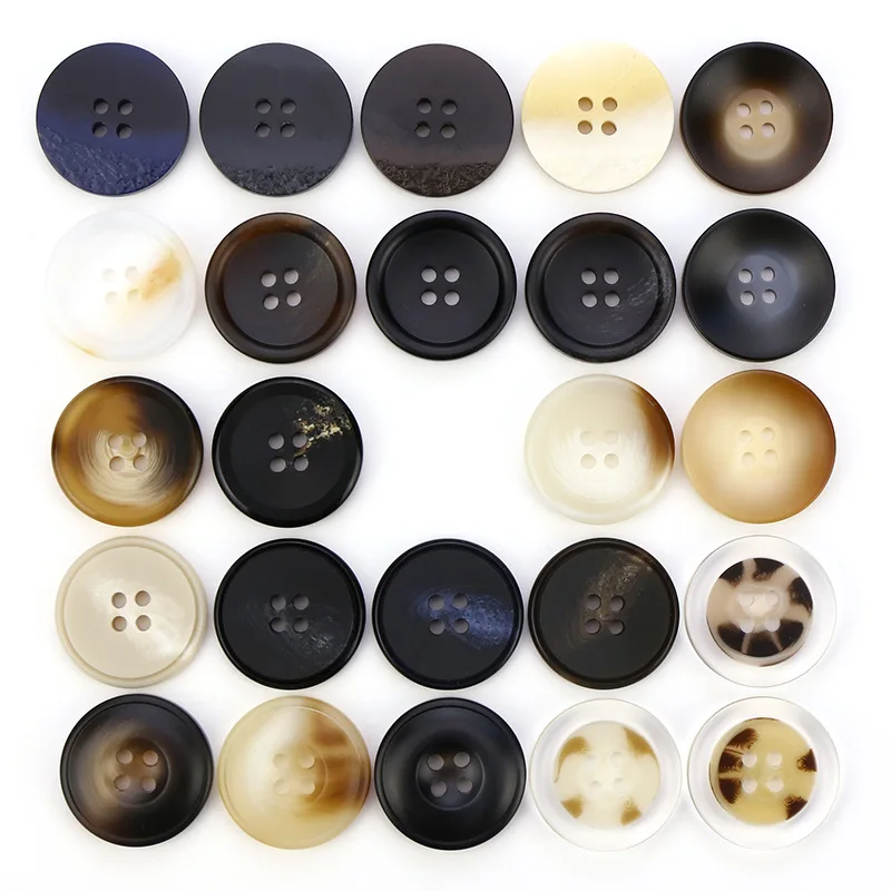 Round 4-Holes Mix Color Button Plastic Garment Buttons for Sewing