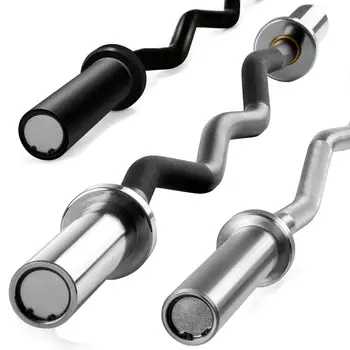 Stainless Steel Fitness Barbell Barbell/EZ Curl Bar// Chrome Bar