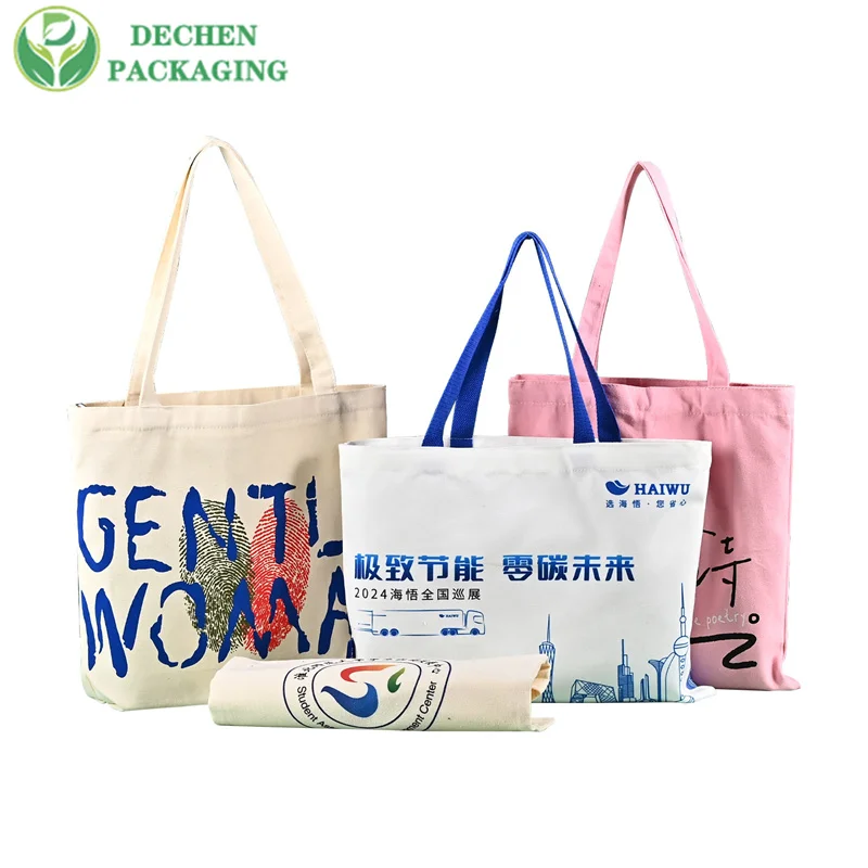Bolsa de lienzo Tote Mujeres Bolsas de lienzo impresas personalizadas