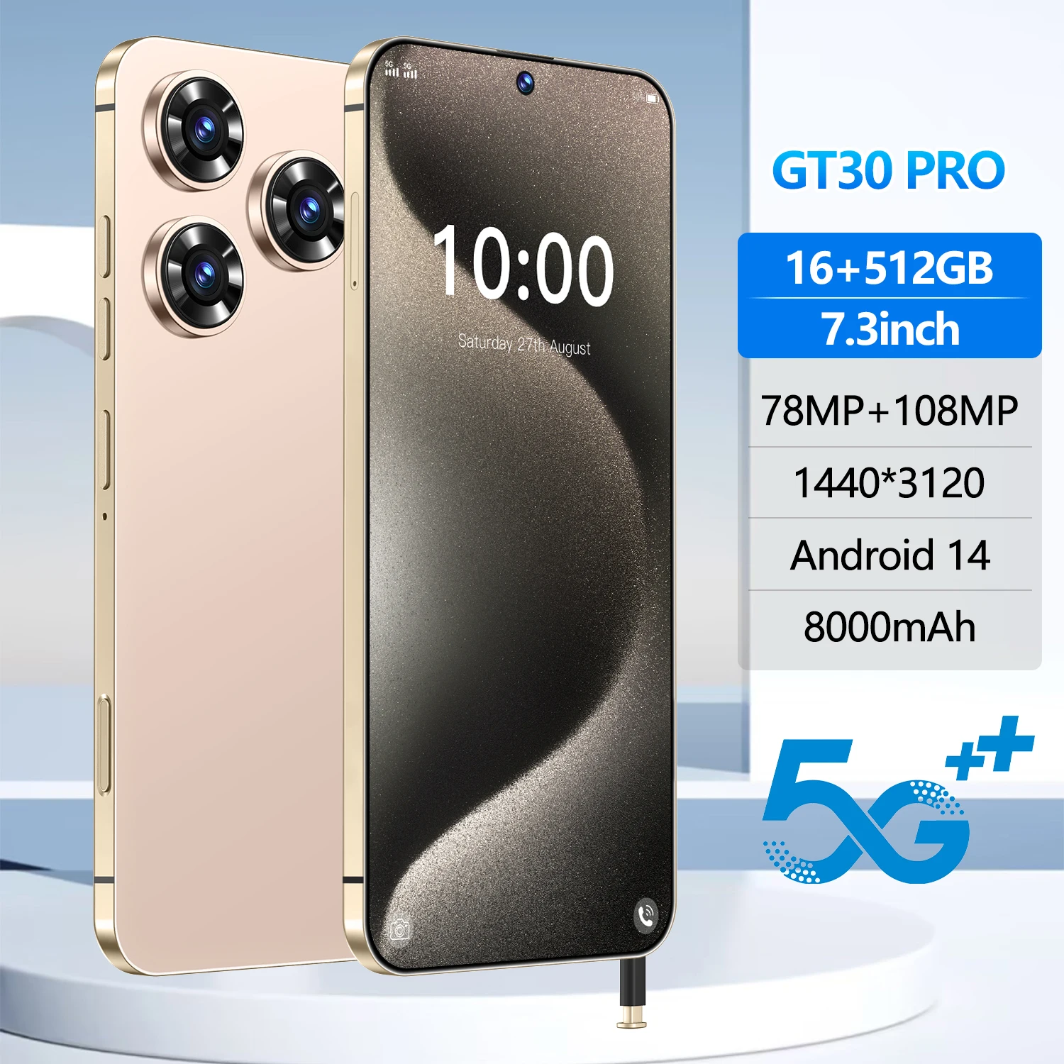 RTS 2025 Gaxly Unlocked 5G GT30 PRO - 16GB+512GB Android Phone
