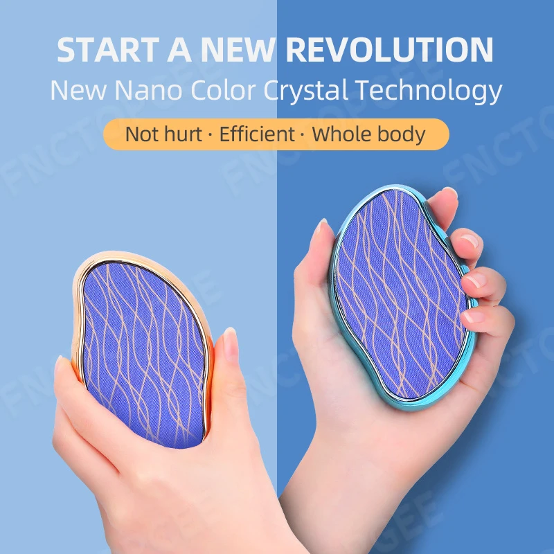 RTS Portable Manual Epilator for Ladies Color Crystal Nano Glass Tool for Exfoliating & Hair Removal for Household and Car Use
