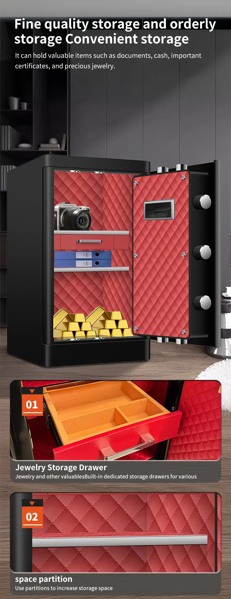 CEQSAFE Home & Office TUYA APP WiFi Password Safe with Storage Box Anti-Theft Feature supplier