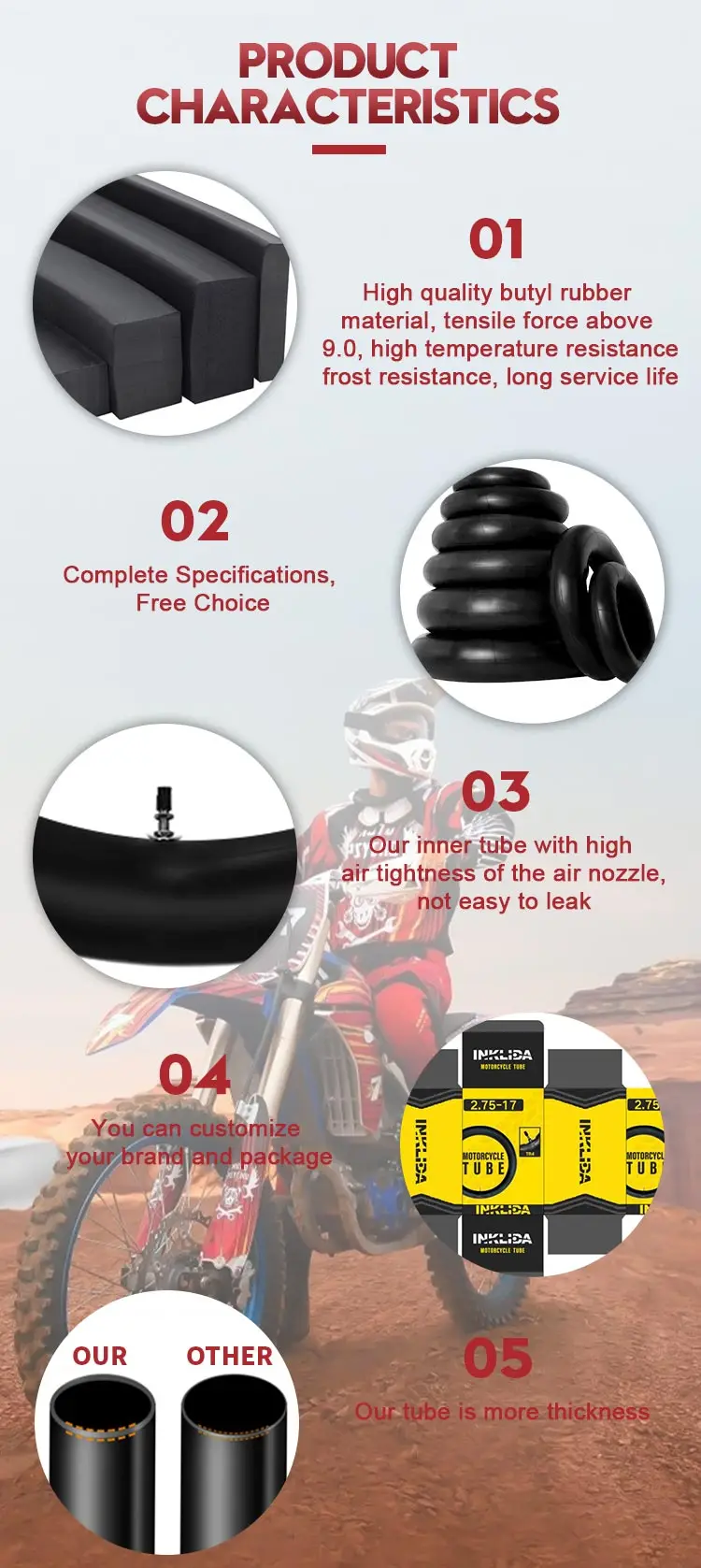 Motorcycle Inner Tubes - Durable and Versatile Solutions