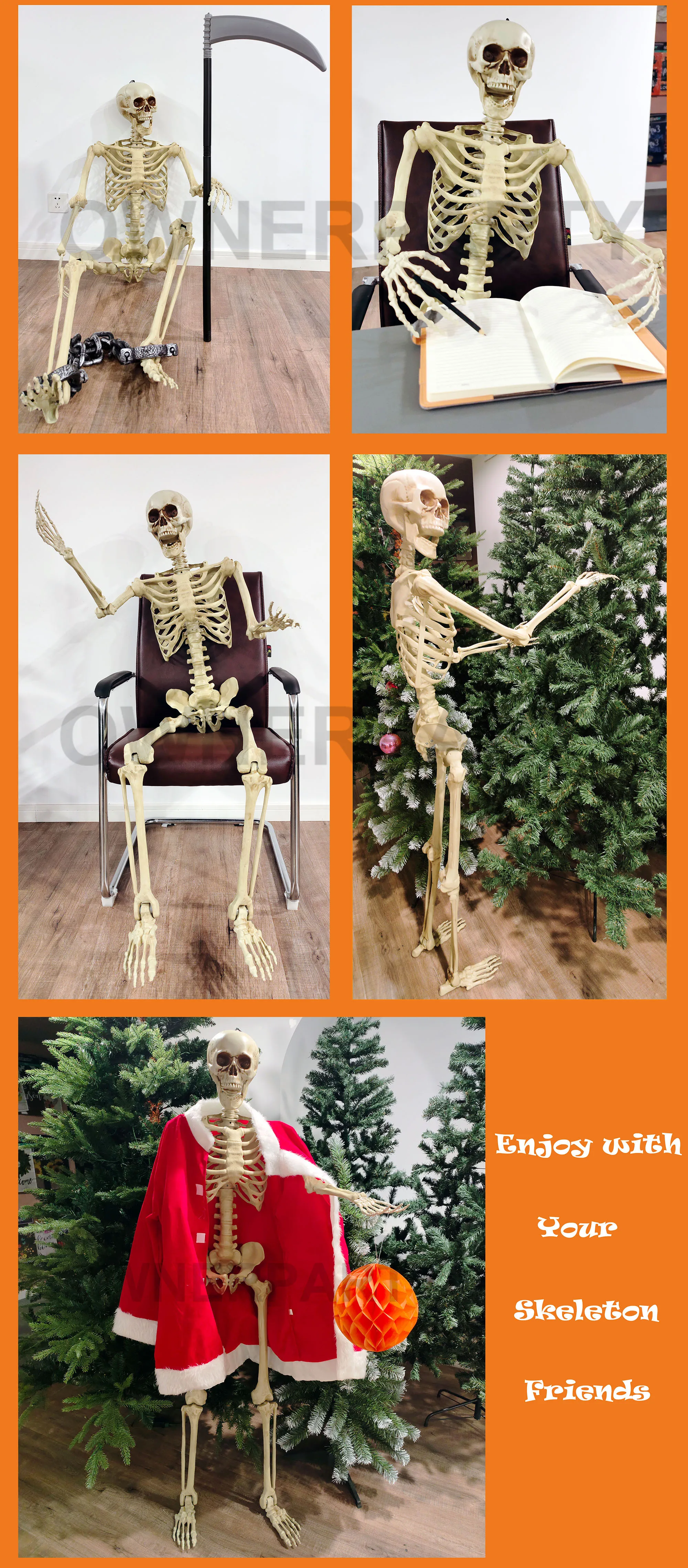 Human Life Size Halloween Decorations Props Large Animated Movable ...