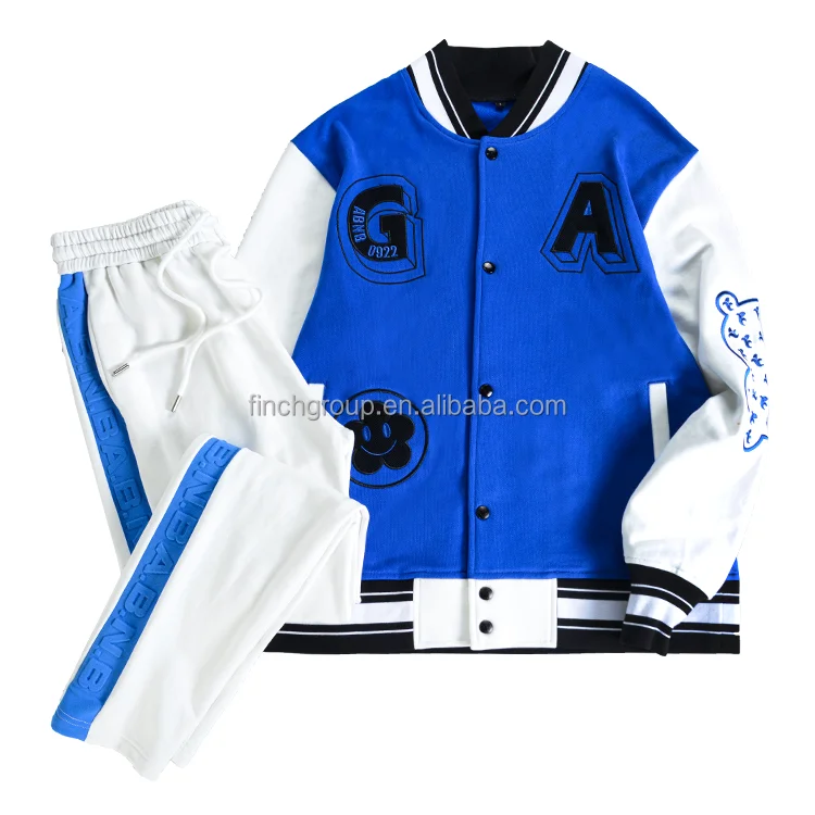 Finch Garment New Plus Size Men's Jackets Tracksuit Set Embroidery