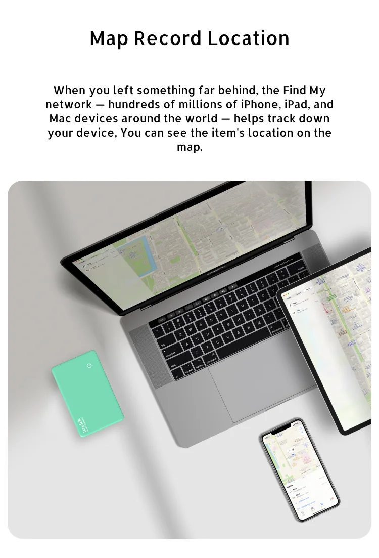 Mfi Card Tracker Personal With Location Smart Wallet Tracker Card For