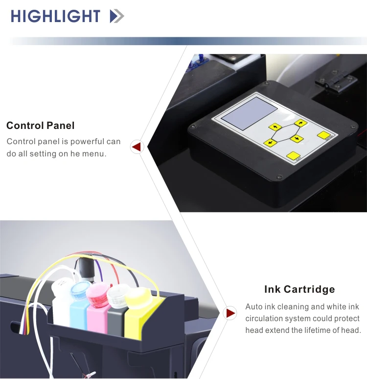 Advanced New Cmyk White Ink Direct To Fabric Film Dtf Printer Xp600