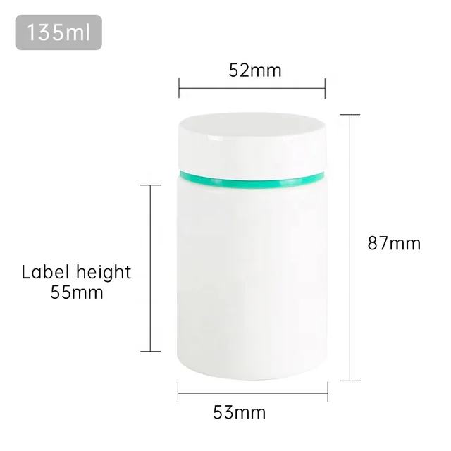 High Grade HDPE White 150ml Plastic Bottle for Capsule/ Gummies/ Medicine/ Powder/ Vitamin / Pharmaceutical Products