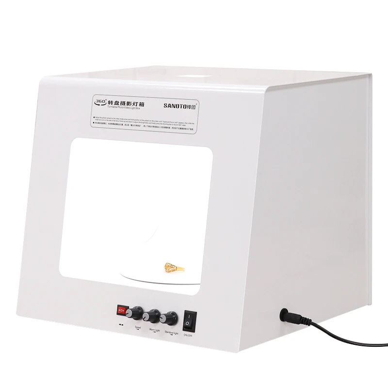 sanoto digital rotation turntable photo studio light box TB30 photography scanning lights tent 3200-5500k